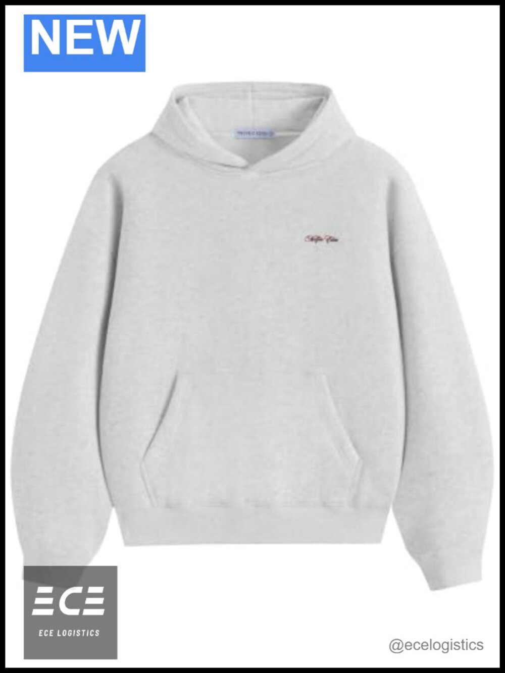 Boxy Fleece Hoodie Oversized Essential Pullover Cropped Loose Fit